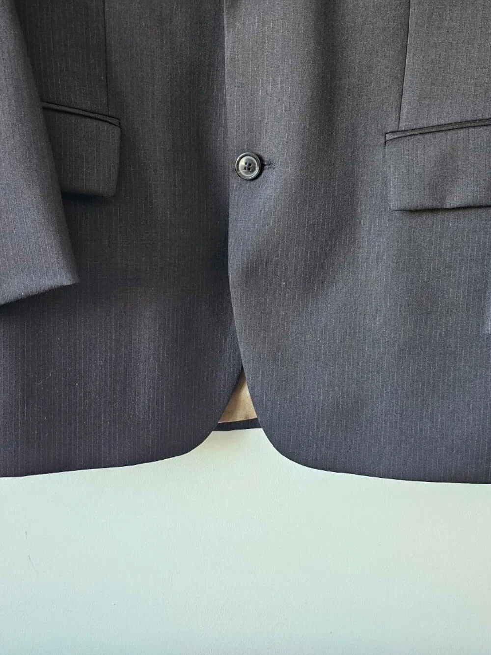 HUGO BOSS Super 100 Men's Black Suit 100% Virgin Wool 50C Garment Bag & Hanger - Picture 5 of 16